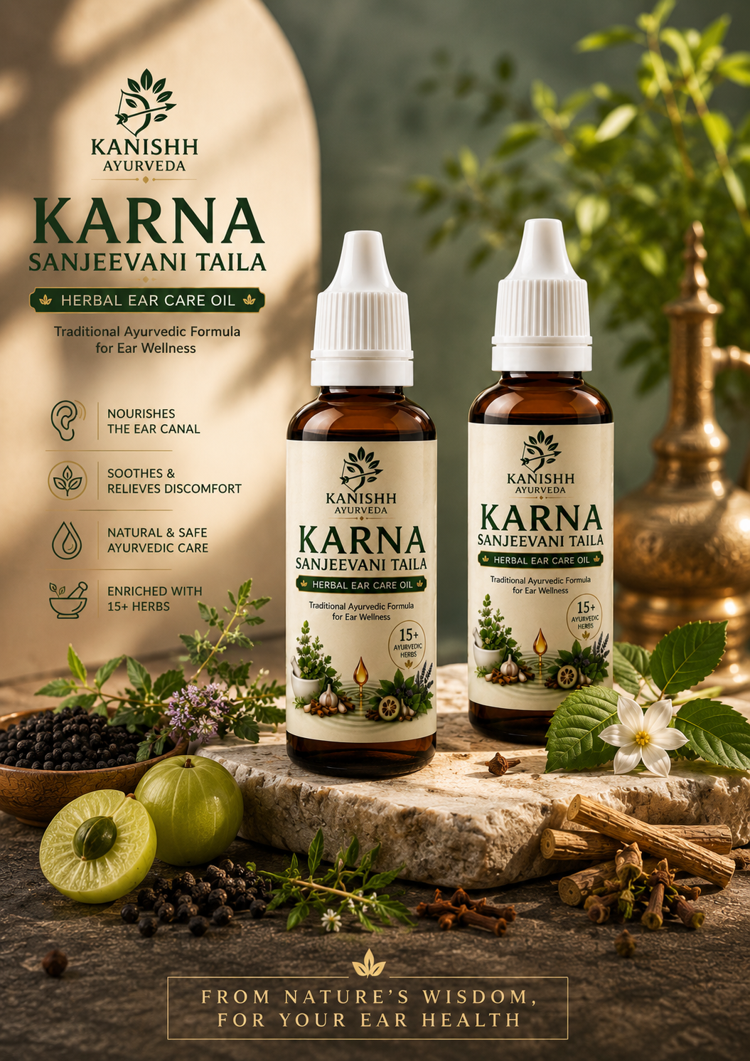 Karna Sanjeevani Taila Ayurvedic ear Wellness Oil Karna Sanjeevani Taila Ayurvedic ear Wellness Oil